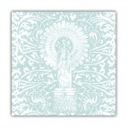  Lienzo Virgen del Pilar - Azúl claro