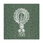 25x25 cm Lienzo Virgen del Pilar - Verde