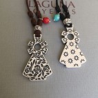 Collar Virgen Pilar rosas-estrellas
