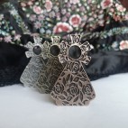 Virgen Sobremesa Rosas y Estrellas