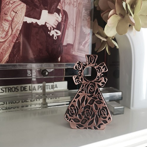 Virgen Sobremesa Rosas y Estrellas