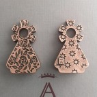 Virgen Sobremesa Rosas y Estrellas